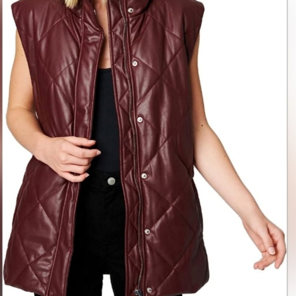 Quilted Burgundy Vest
